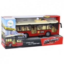 Battery Powered Bus Lights Sounds Red City 1:16