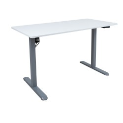 Desk ERGO LIGHT with 1 motor 120x60cm, silver grey white