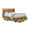 Bed SUGI with mattress HARMONY DELUX 160x200cm, yellow