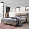 Bed LENA with mattress HARMONY TOP 160x200cm, beige