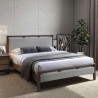 Bed VOKSI with mattress HARMONY DUO 160x200cm, grey