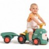 FALK Baby Maurice Green Vintage Tractor with Trailer for ages 1 and up
