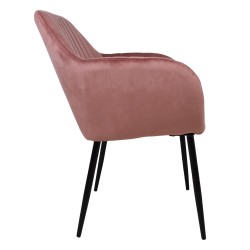 Chair EVELIN rose velvet