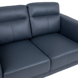 Sofa BARTEK 2-seater, bluish black leather