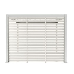 Louvers wall for gazebo MIRADOR-111 123,5cm, white