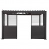 Adjustable louvers wall for gazebo MIRADOR-111 4m, dark grey