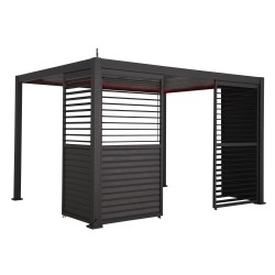 Adjustable louvers wall for gazebo MIRADOR-111 3m, dark grey