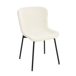 Chair MANOLO white boucle