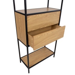 Self HEDVIG with a drawer 64x30xH178cm, ash black
