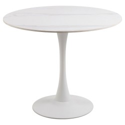 Dining table MALTA D90xH75cm, white