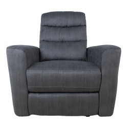 Recliner armchair GASTON electric, grey velvet