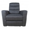 Recliner armchair GASTON electric, grey velvet