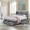 Bed SUGI with mattress HARMONY DUO 160x200cm, grey