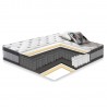 Bed ROMAN with mattress HARMONY DUO 160x200cm, grey