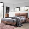 Bed LENA with mattress HARMONY DUO 160x200cm, cognac brown