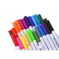 Set of 24 double-sided markers in various colors in an organizer