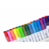 Set of 48 double-sided markers in various colors in an organizer