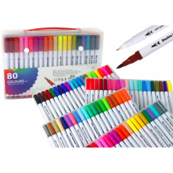 Set of 80 colored marker...