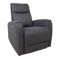 Recliner armchair BUSTER electric, grey