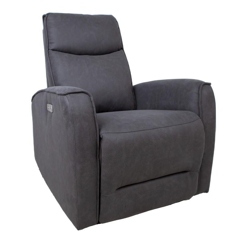 Recliner armchair BUSTER electric, grey