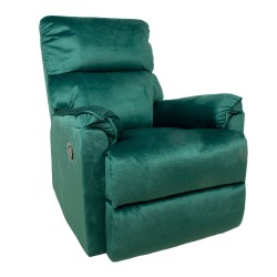 Recliner armchair GUSTAV manual, green velvet
