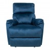 Recliner armchair GUSTAV manual, dark blue velvet