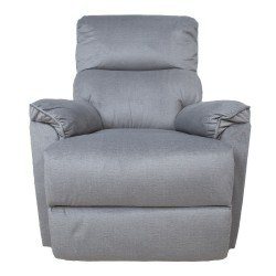 Recliner armchair GUSTAV manual, light grey velvet