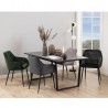 Dining table AMBLE 160x90xH74cm, black marble