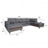 Corner sofa HARALD RC dark grey