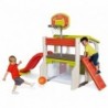 Smoby Multifunctional Playground Water slide A house with a roof and a basketball
