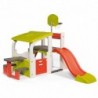 Smoby Multifunctional Playground Water slide A house with a roof and a basketball