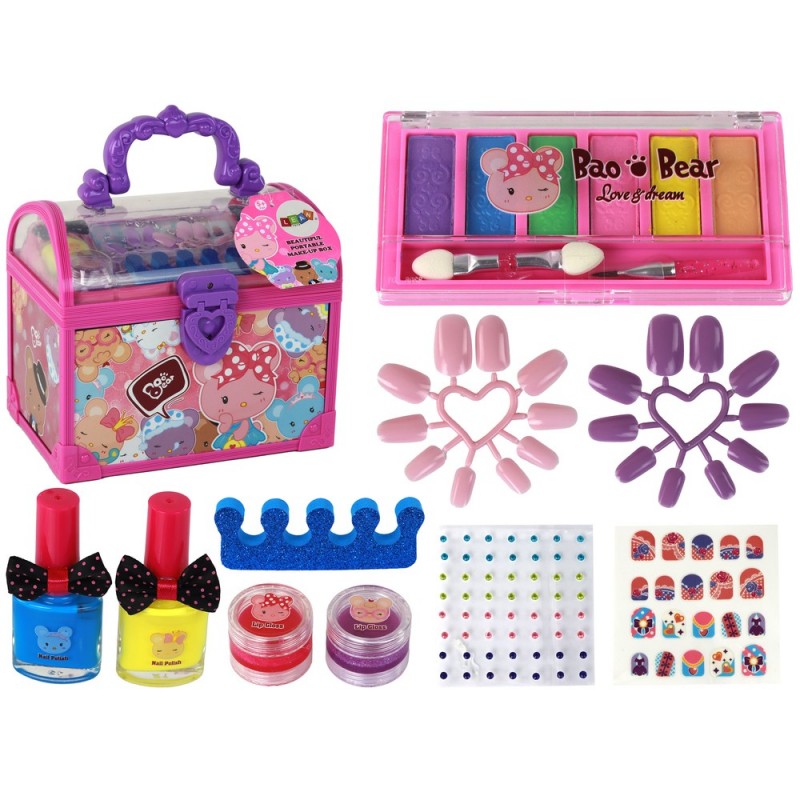 Beauty Set Pink Case DIY Makeup Nails Accessories