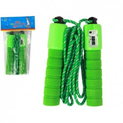 Green Skipping Rope With Counter 275 cm Fitness Adjustment