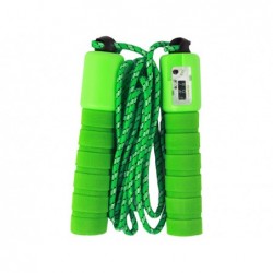 Green Skipping Rope With Counter 275 cm Fitness Adjustment