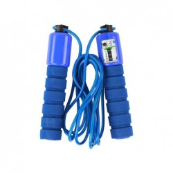 Blue Skipping Rope With Counter 280 cm Fitness Adjustment
