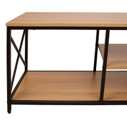 TV table STUDY 140x40xH46,5cm, oak black
