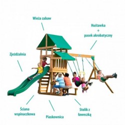 Backyard Discovery Belmont Wooden Playground 6in1 + table for free!