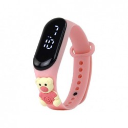 Pink Teddy Bear Touch Screen Watch with Adjustable Strap