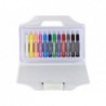Set of Colored Acrylic Markers in a Suitcase, 12 Pieces