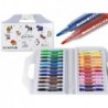 Set of Colored Acrylic Markers in a Suitcase, 24 Pieces