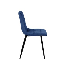 Chair CHILLI dark blue velvet