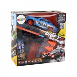 Remote Controlled Sports Car R/C 1:24 Blue Replaceable Wheels