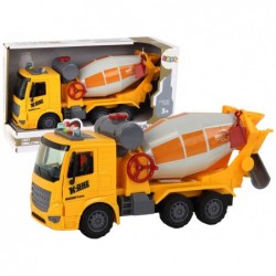 Concrete Mixer Truck Swivel Pear Sound Light Yellow 1:16