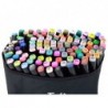 Marker Pens 120 Pieces Colorful Double-sided Portable Bag