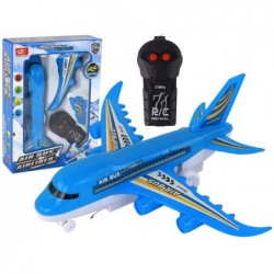 Remote Controlled Airplane R/C Lights Blue DIY