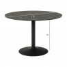 Dining table IBIZA D110xH74cm, black marble