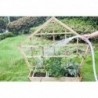 CLASSIC WORLD Wooden Flowerbed on Wheels for the Garden + Board