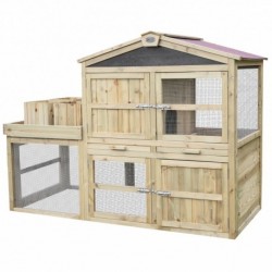 CLASSIC WORLD EDU Animal House Cage Hen House + Mini Vegetable House