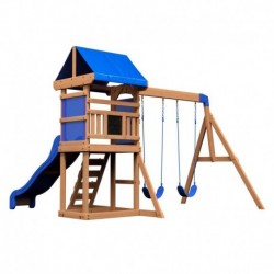 Wooden Playground Aurora House Slide Backyard Discovery