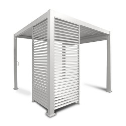 Louvers wall for gazebo MIRADOR-111 3m, white